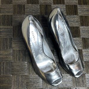 Gianni Bini Metallic Silver Heels